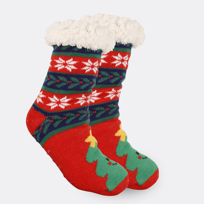 Christmas Women's Thickened Fleece-lined Room Socks